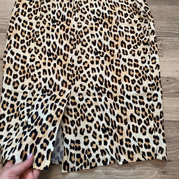 NWT ViX Scarlet Leopard Print Linen Blend Skirt - Picture 6 of 6